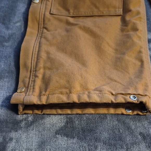 Carhartt R38 BRN Bib Overalls with Gold Accents - Picture 6 of 7